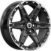 K&K Дистрикт 8x18 6*114.3 ET25 DIA66.1 Алмаз черный Литой