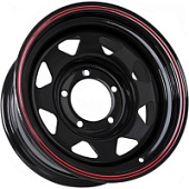Grizzly SW01 8x15 6*139.7 ET-20 DIA110.1 Shinning Black With 2 Red Line Штампованный
