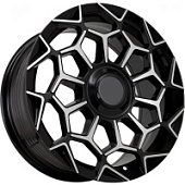 Kipardo KF65 7.5x17 4*98 ET25 DIA73.1 Gloss Black Machined Face Литой