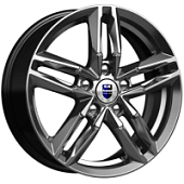 K&K Sayan 6x16 5*108 ET45 DIA67.1 Алмаз черный Литой