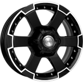 K&K M56 7x16 6*139.7 ET20 DIA110.1 Алмаз черный Литой