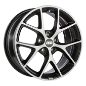 BBS SR 8.5x19 5*112 ET46 DIA82 Vulcano grey diamond cut Литой